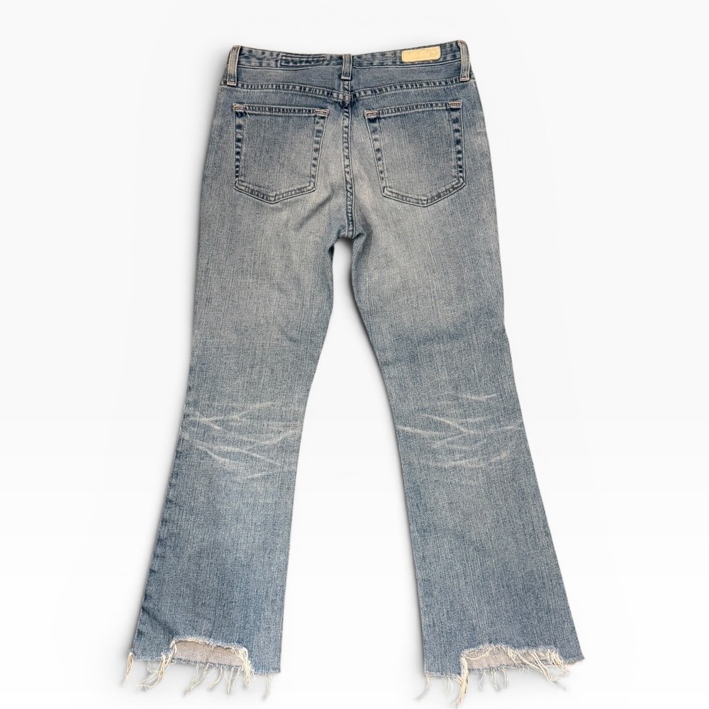 AG Adriano Goldschmied Jody Crop High Rise Flare Raw‎ Step Hem Jeans Size 27R
